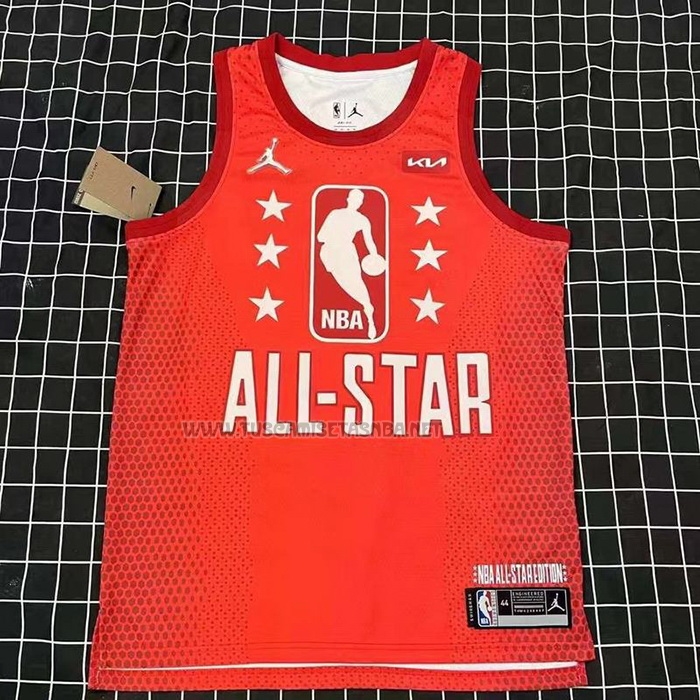Camiseta LeBron James NO 6 Los Angeles Lakers All Star 2022 Granate .